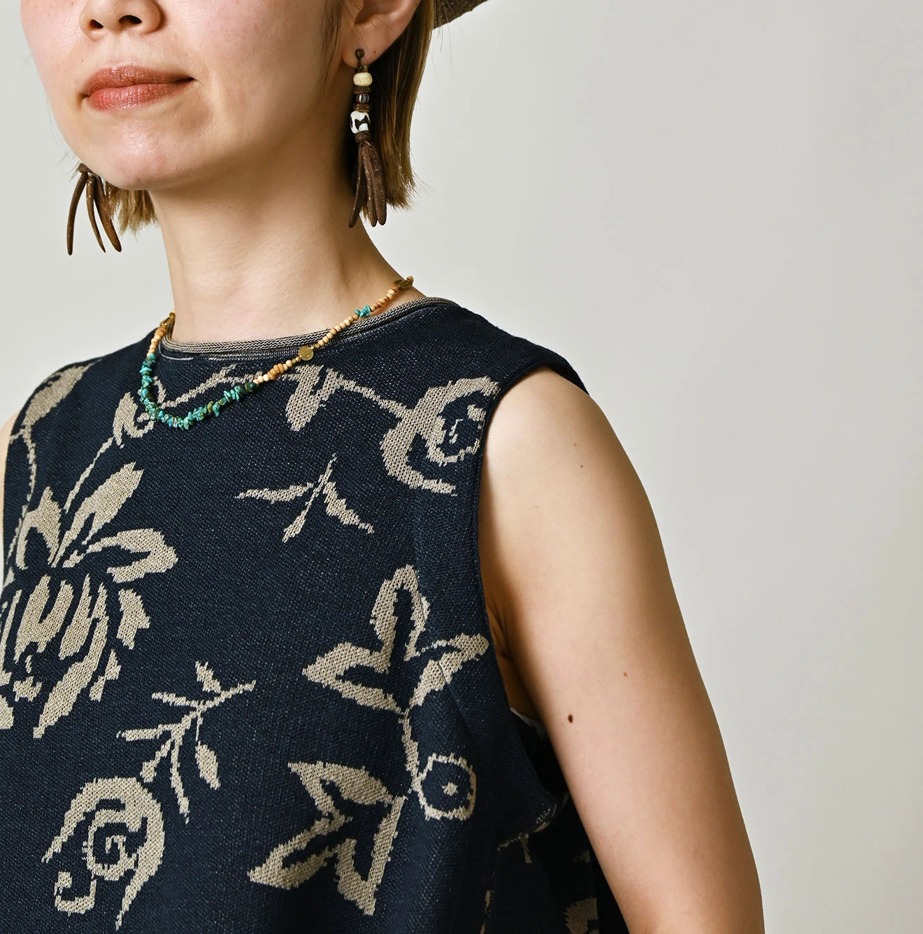 45R Indigo Lei Aloha Jacquard Camisole - Image 7
