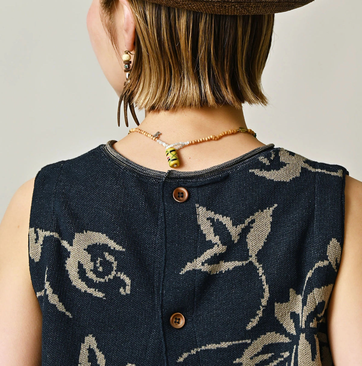 45R Indigo Lei Aloha Jacquard Camisole