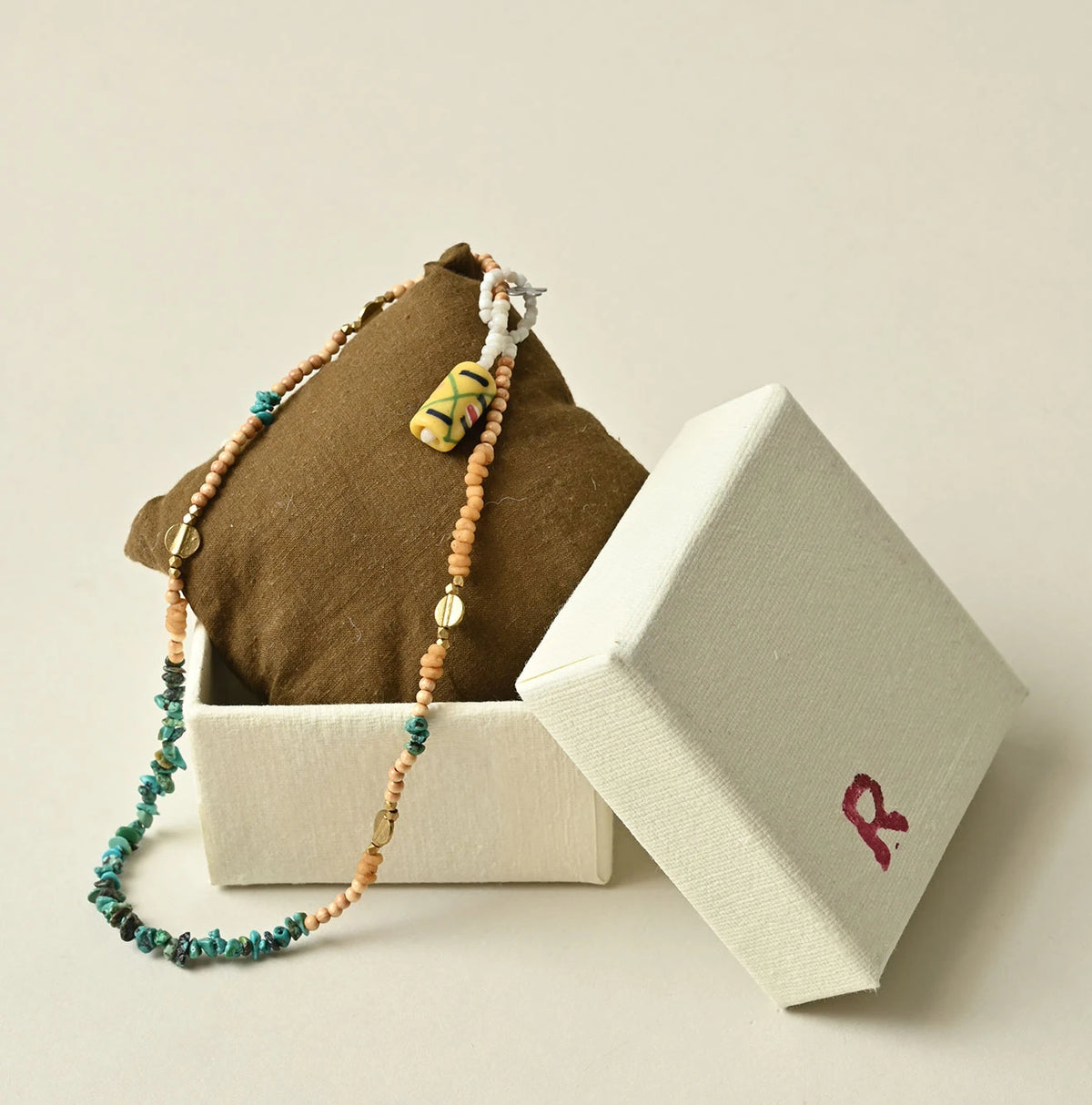 45R Turquoise × Antique Beads Necklace