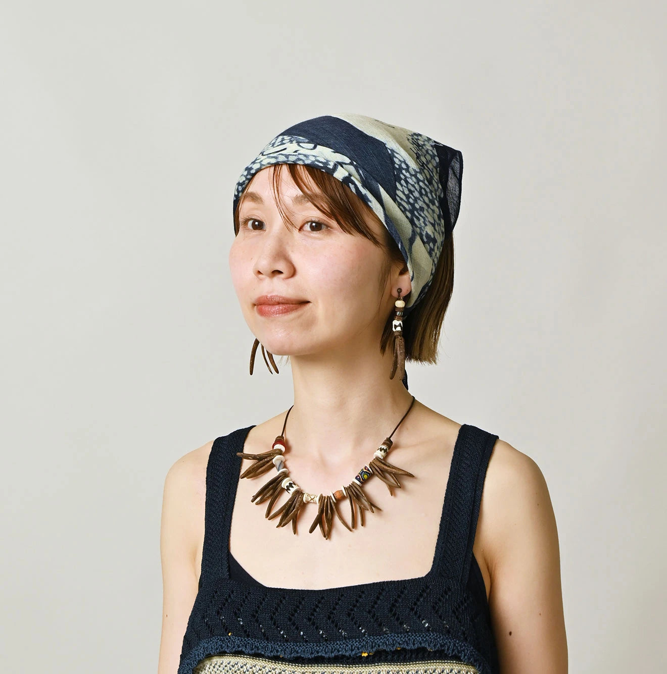 45R Indigo Picture Book Bandana - Image 5