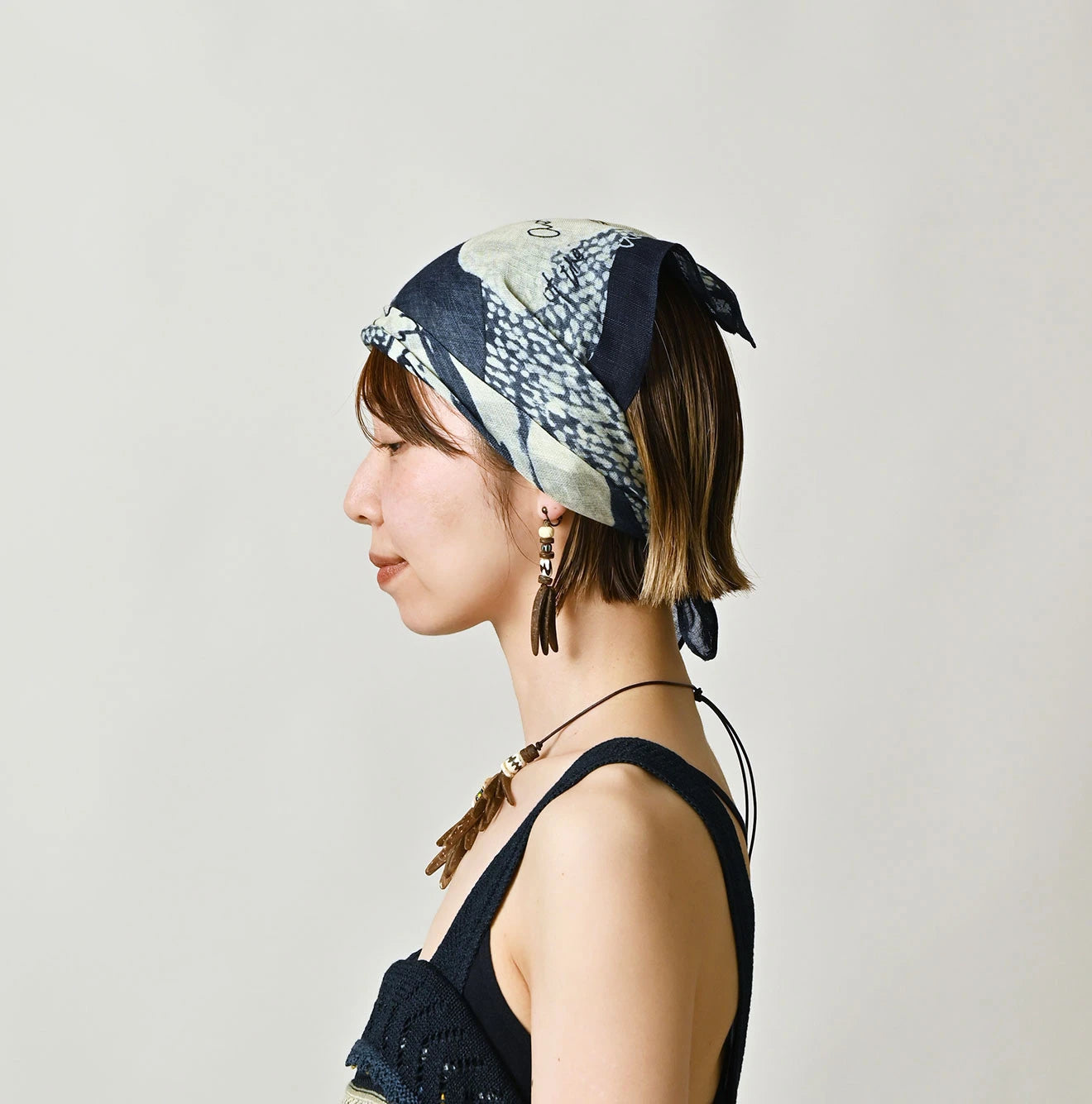 45R Indigo Picture Book Bandana - Image 6