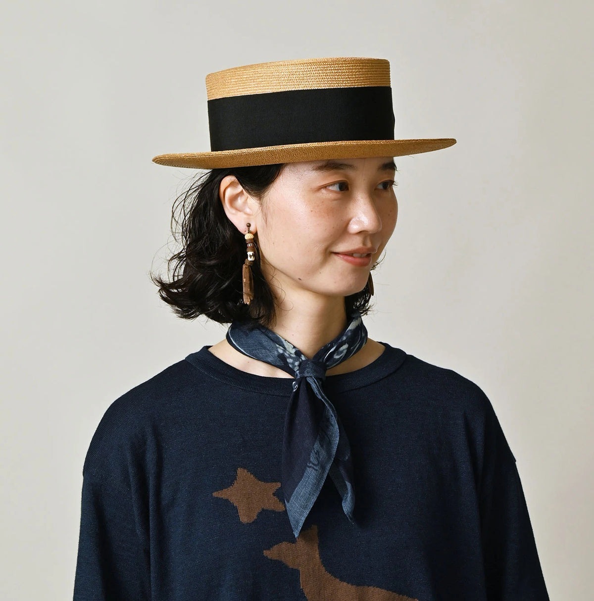 45R Indigo Picture Book Bandana