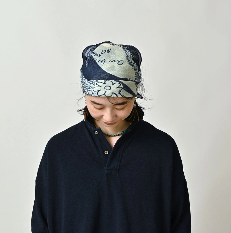 45R Indigo Picture Book Bandana - Image 10