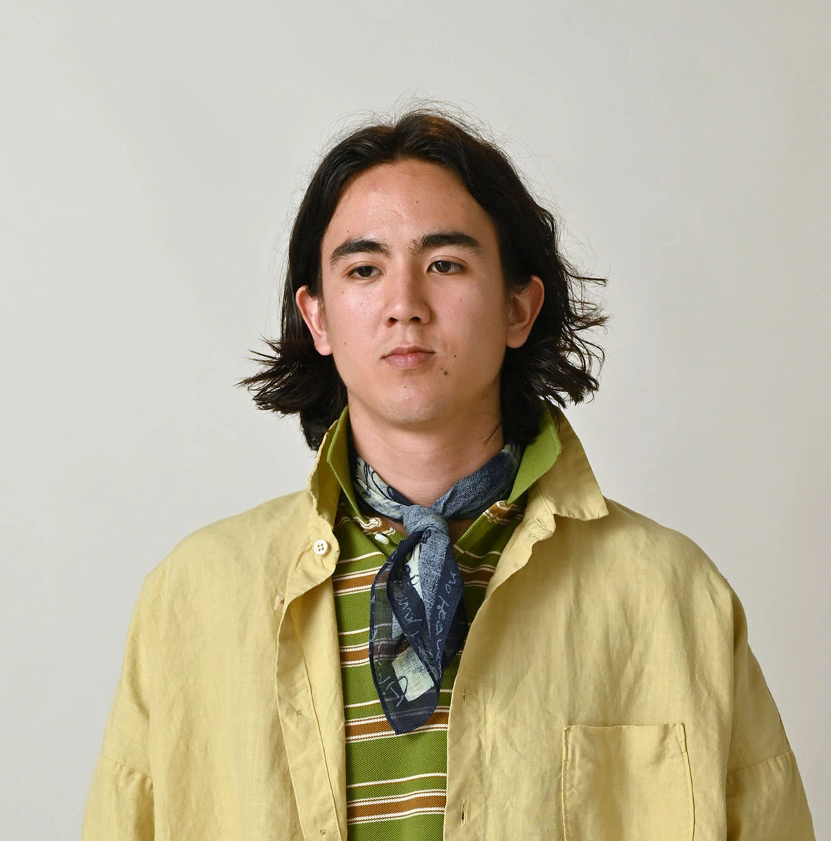 45R Indigo Picture Book Bandana