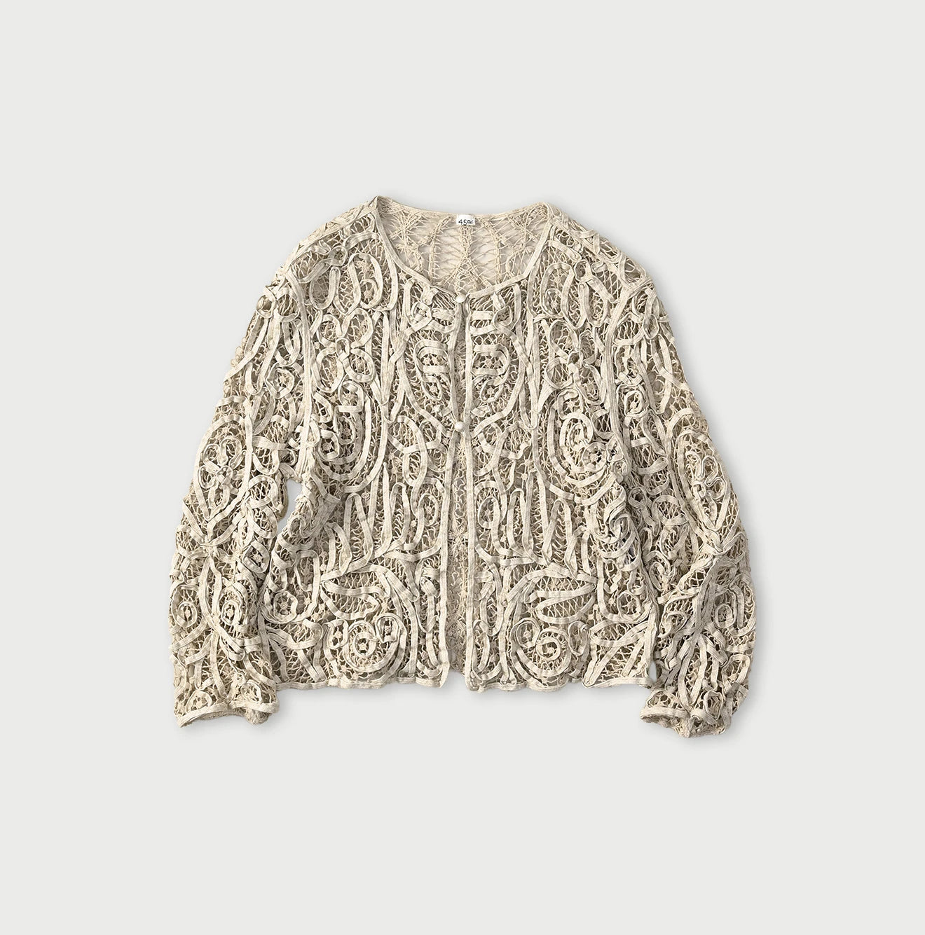 45R Linen Ribbon Batten Lace Bolero - Image 1