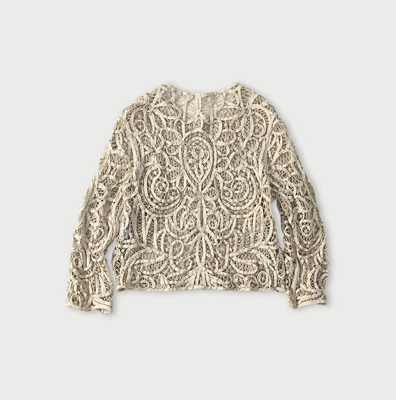 45R Linen Ribbon Batten Lace Bolero - Image 11