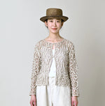 45R Linen Ribbon Batten Lace Bolero