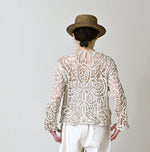 45R Linen Ribbon Batten Lace Bolero