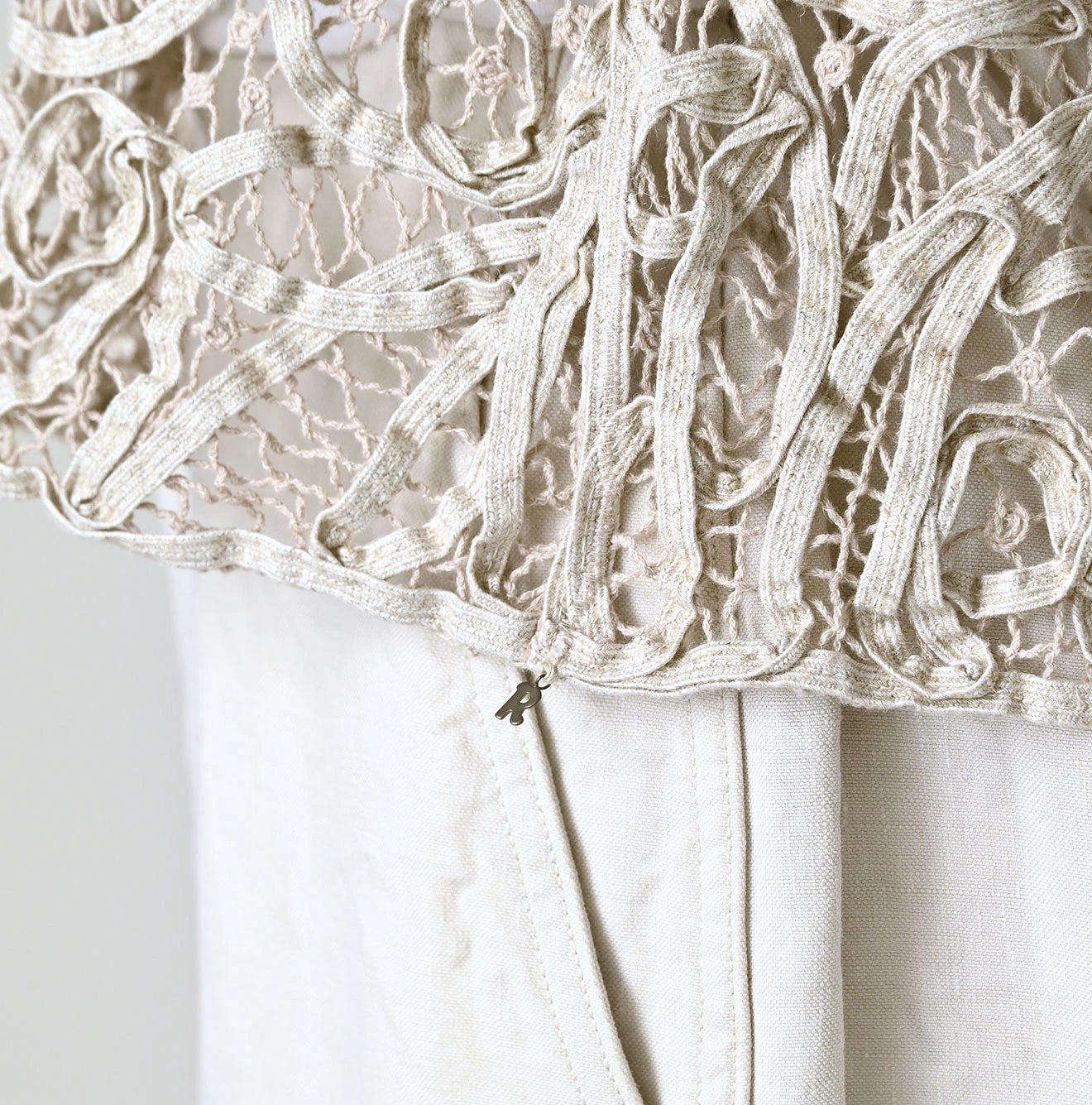 45R Linen Ribbon Batten Lace Bolero - Image 10