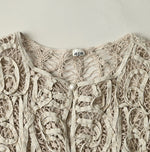 45R Linen Ribbon Batten Lace Bolero