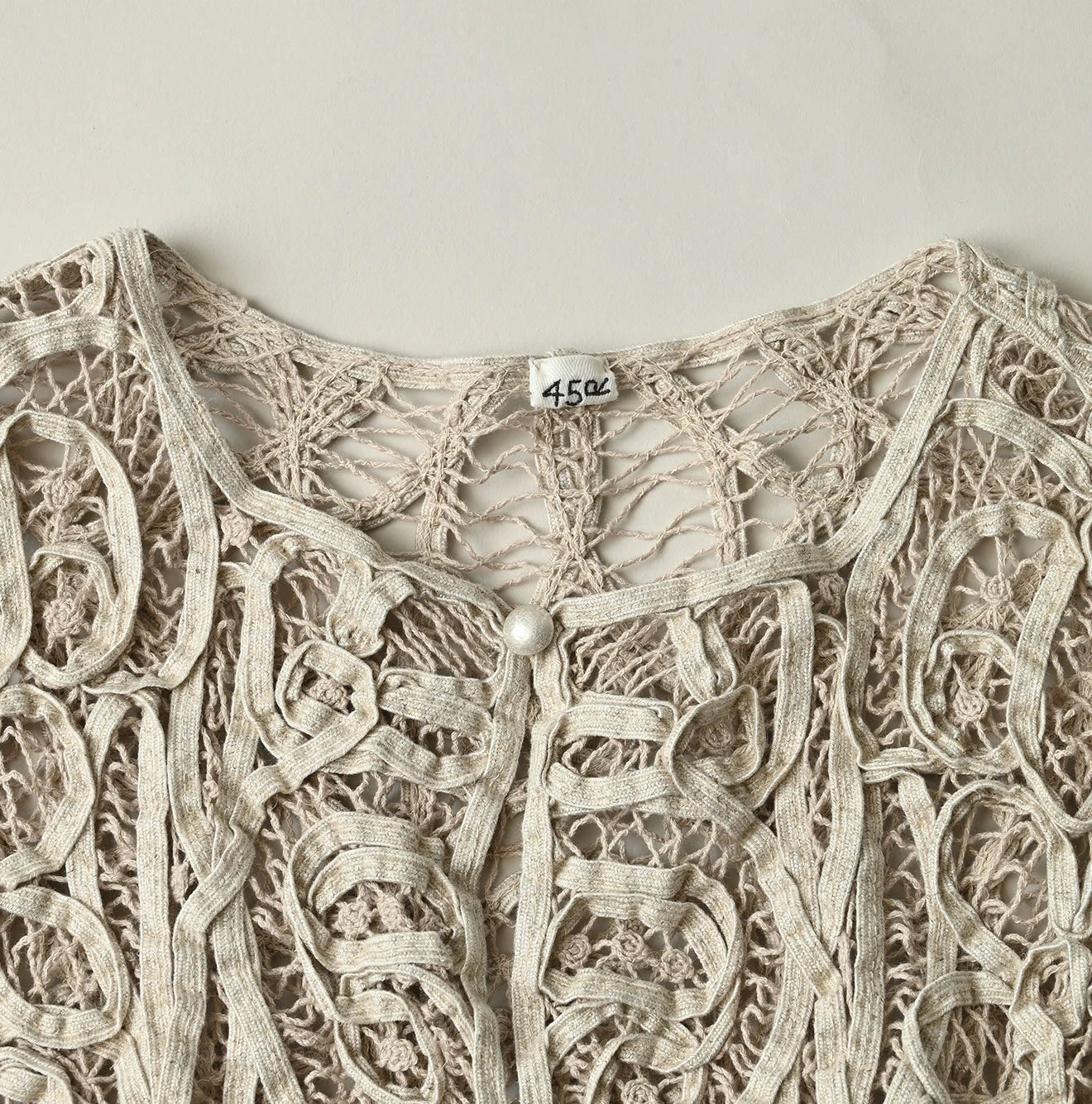 45R Linen Ribbon Batten Lace Bolero - Image 12