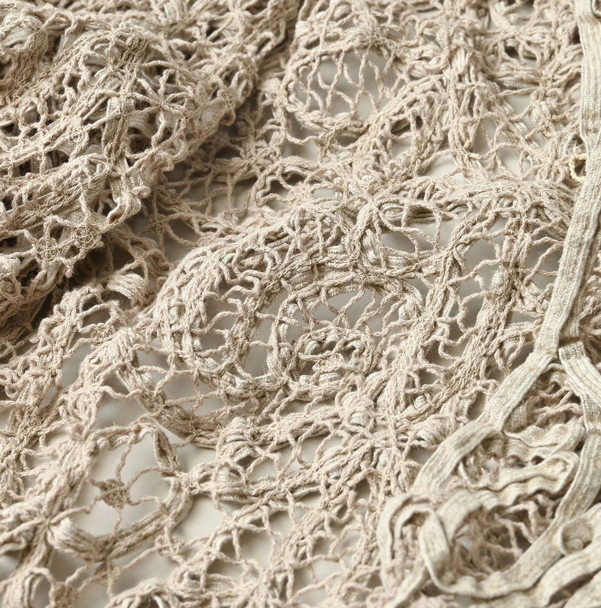 45R Linen Ribbon Batten Lace Bolero