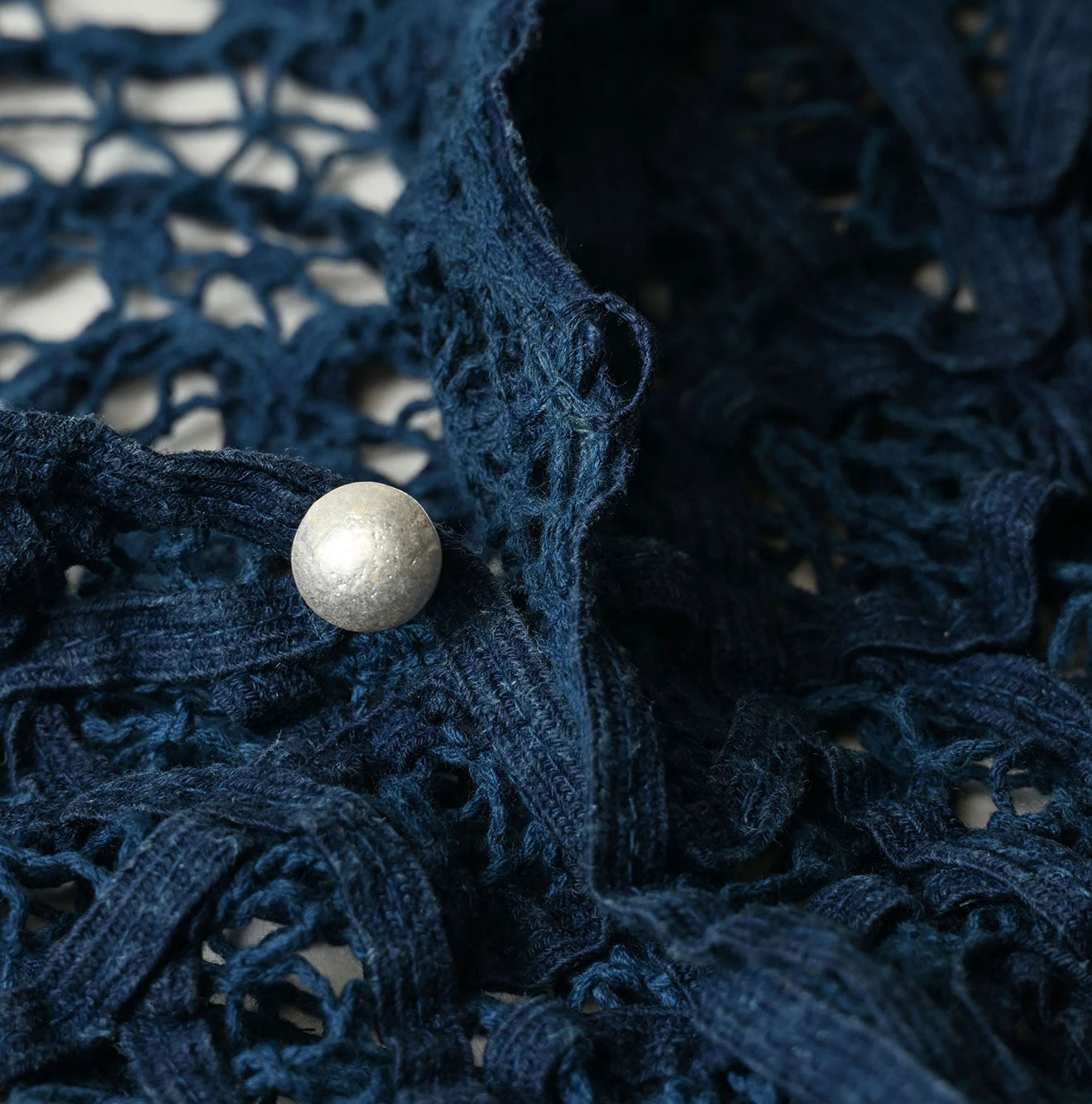 45R Ai Indigo Linen Ribbon Batten Lace Bolero - Image 14