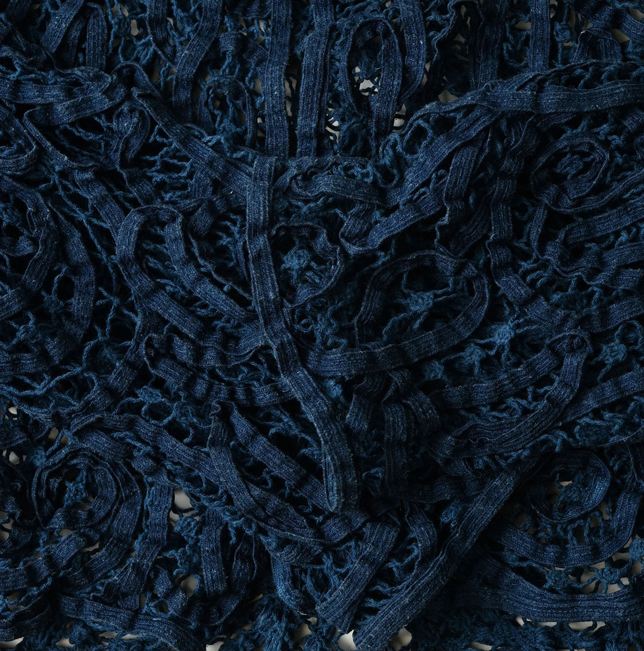 45R Ai Indigo Linen Ribbon Batten Lace Bolero - Image 16
