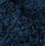 45R Ai Indigo Linen Ribbon Batten Lace Bolero