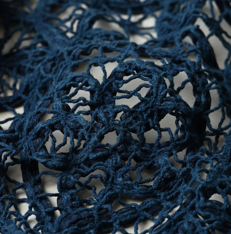 45R Ai Indigo Linen Ribbon Batten Lace Bolero - Image 19