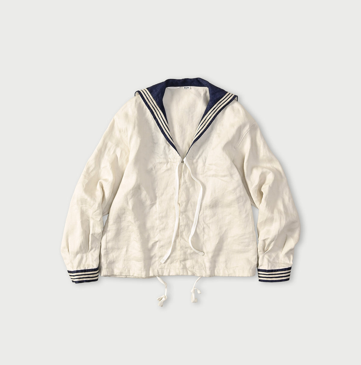 Linen Sateen Sailor Blouse