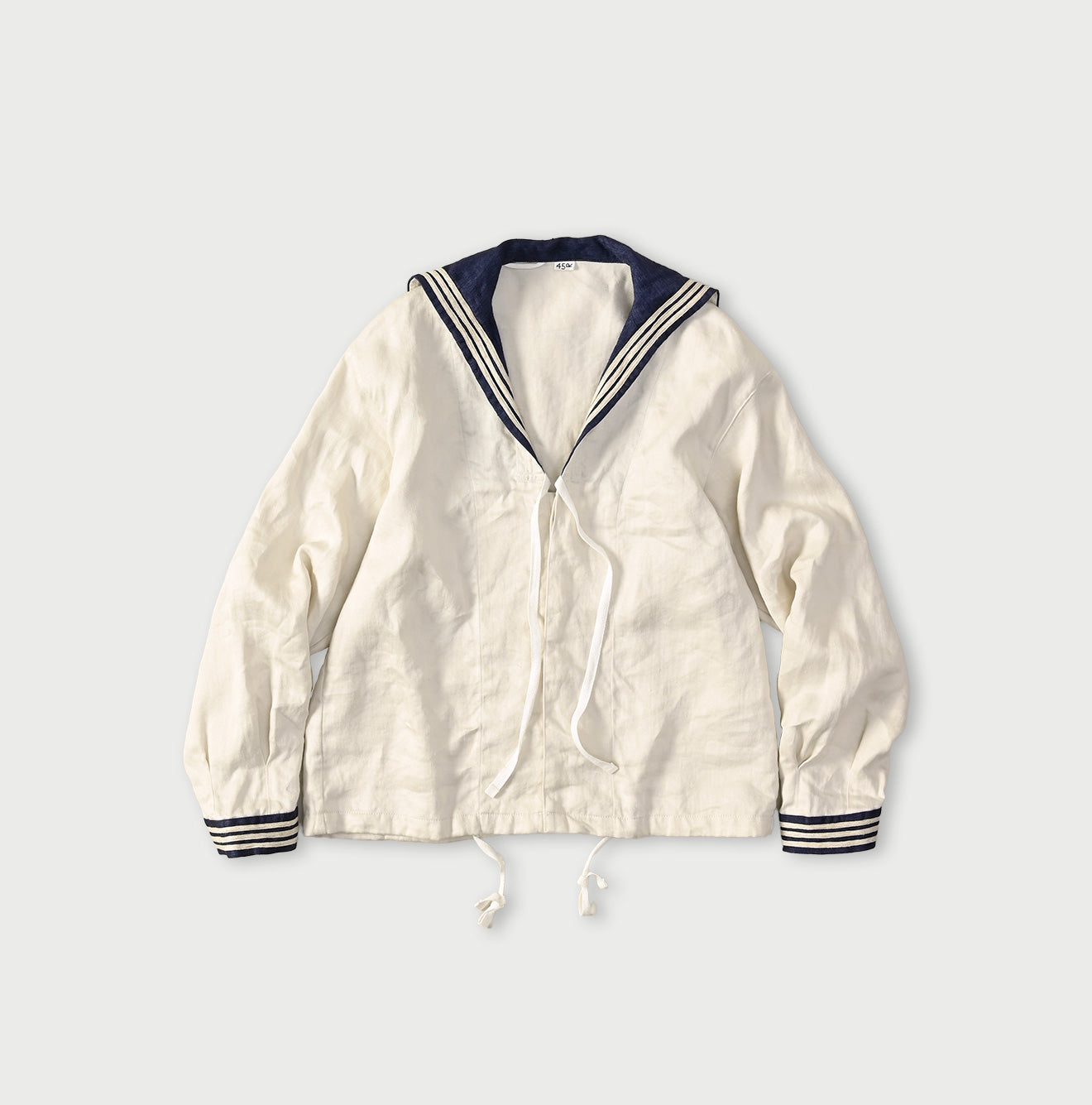 Linen Sateen Sailor Blouse - Image 1