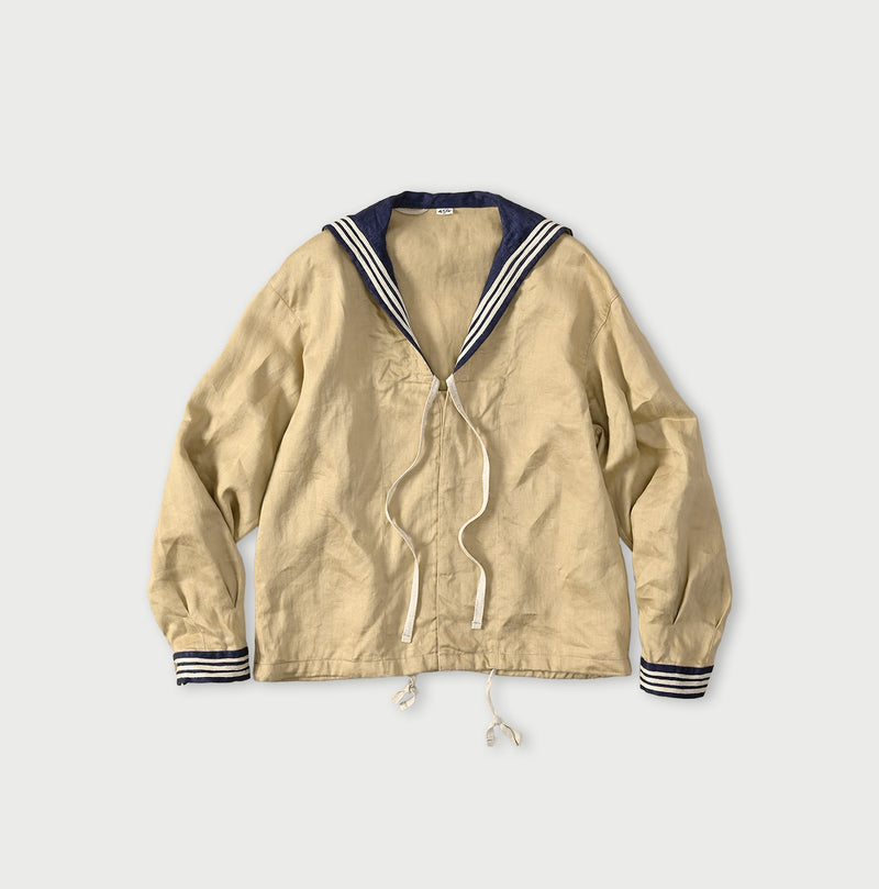 Linen Sateen Sailor Blouse - Image 2