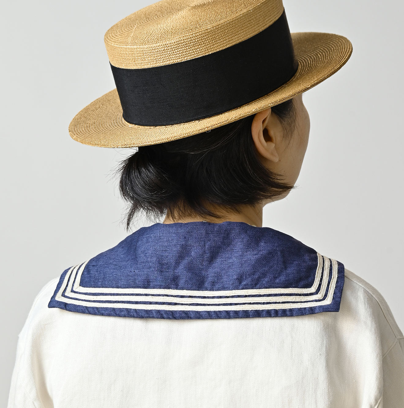 Linen Sateen Sailor Blouse - Image 13