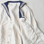 Linen Sateen Sailor Blouse