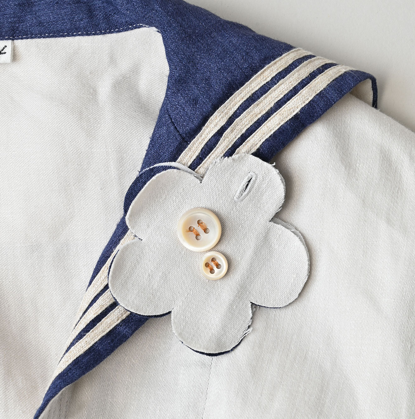 Linen Sateen Sailor Blouse