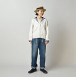 Linen Sateen Sailor Blouse