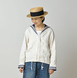 Linen Sateen Sailor Blouse