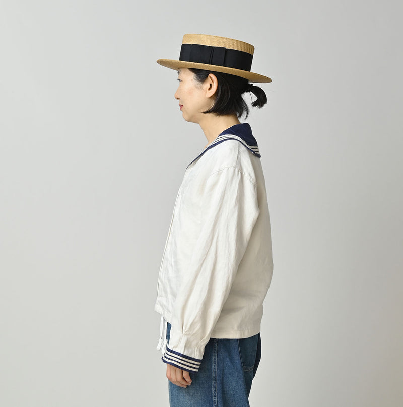 Linen Sateen Sailor Blouse - Image 7