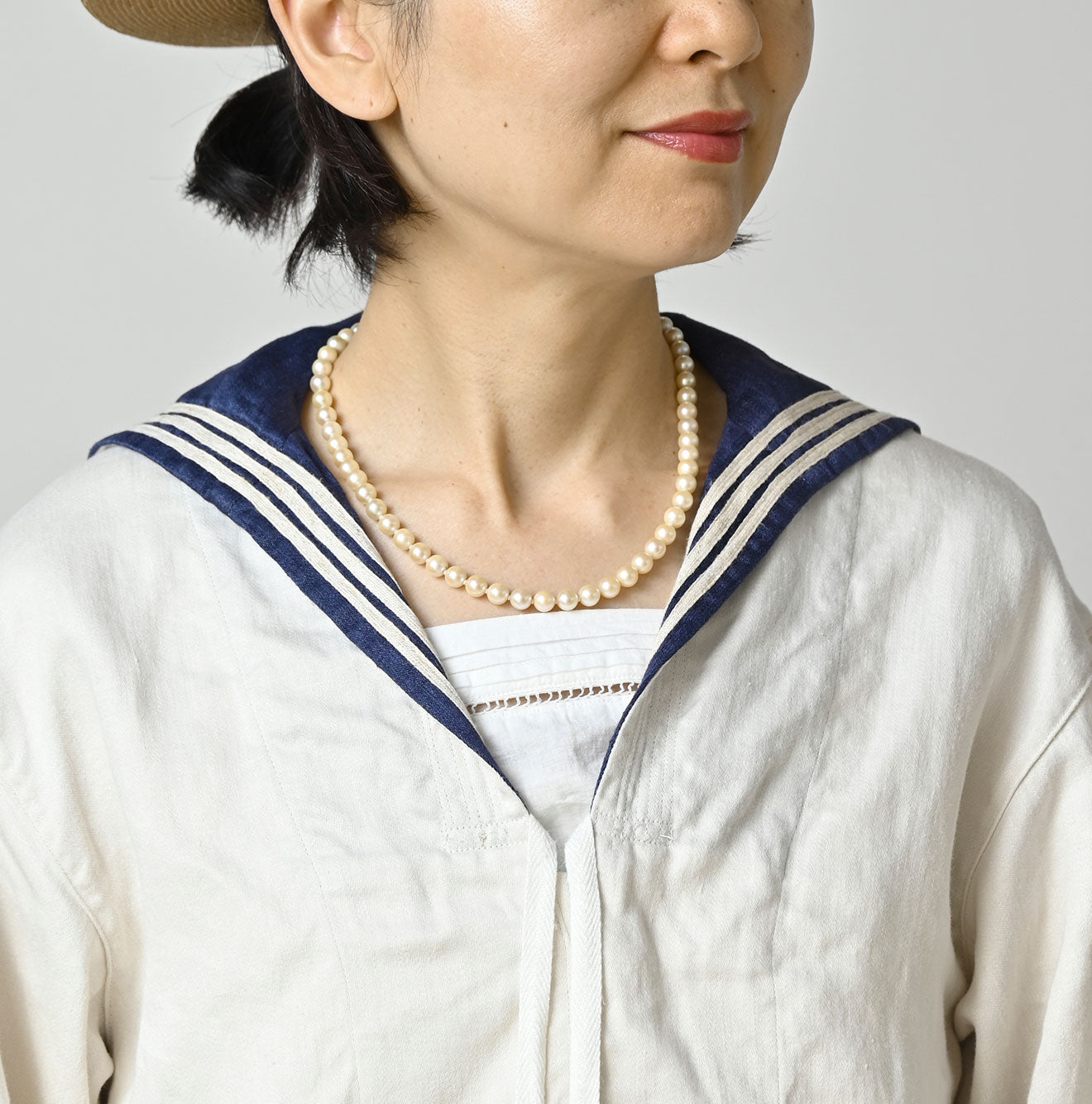Linen Sateen Sailor Blouse - Image 9