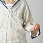Linen Sateen Sailor Blouse