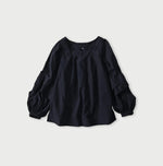 45R Indigo Khadi Tiered Blouse