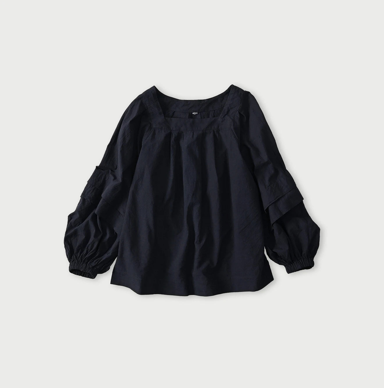 45R Indigo Khadi Tiered Blouse - Image 1