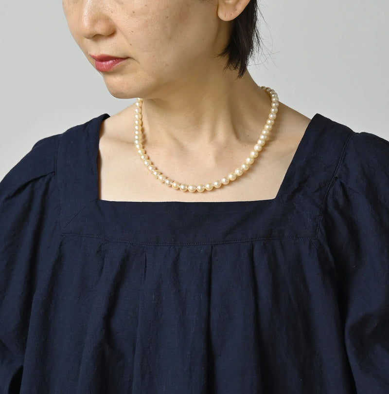 45R Indigo Khadi Tiered Blouse - Image 7