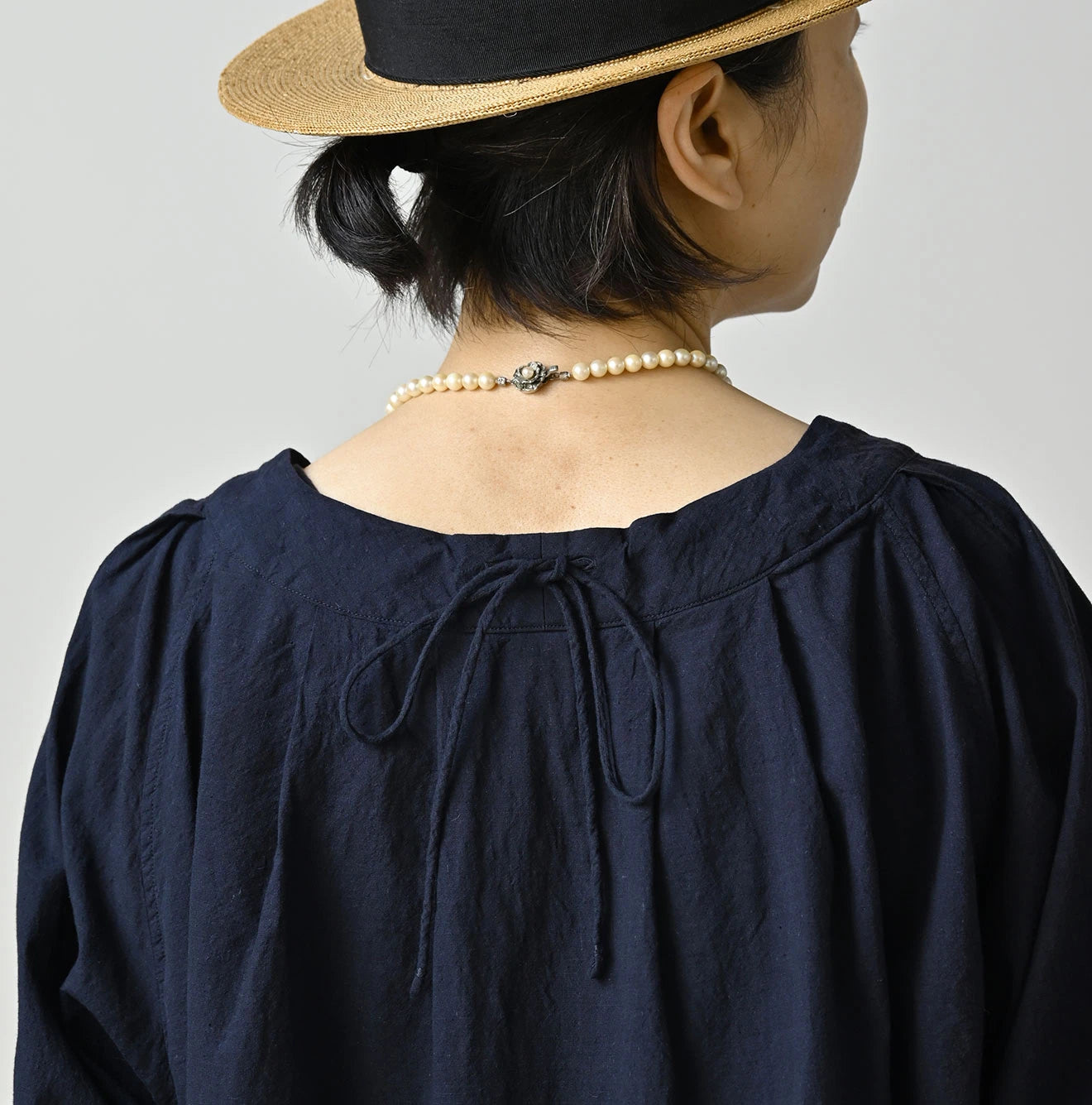 45R Indigo Khadi Tiered Blouse - Image 9