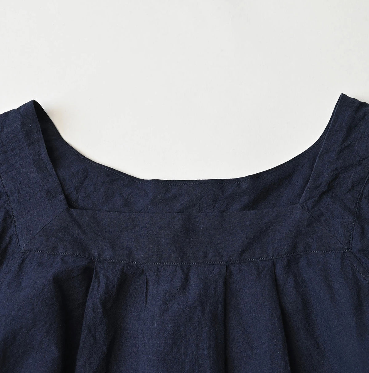 45R Indigo Khadi Tiered Blouse