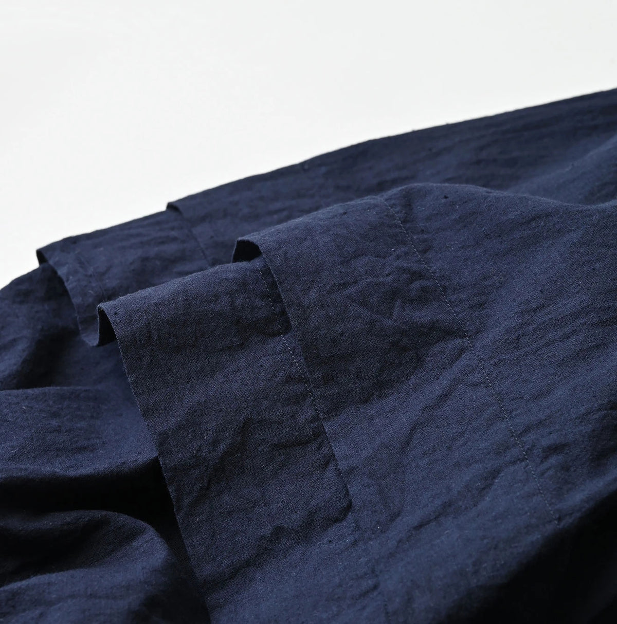 45R Indigo Khadi Tiered Blouse