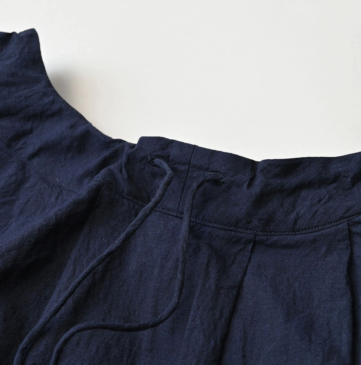 45R Indigo Khadi Tiered Blouse