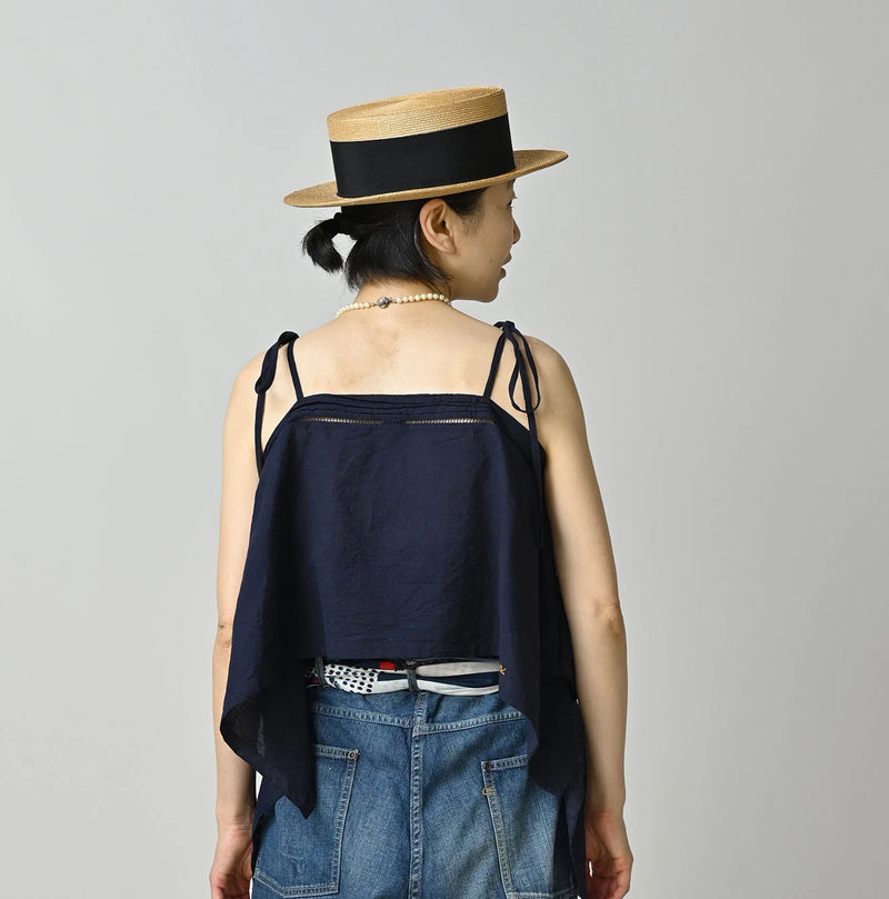 45R Indigo Khadi Pintuck Lace Multi Camisole - Image 7