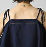 45R Indigo Khadi Pintuck Lace Multi Camisole