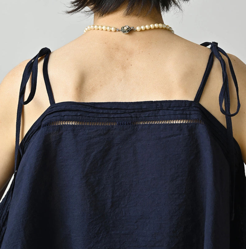 45R Indigo Khadi Pintuck Lace Multi Camisole - Image 11