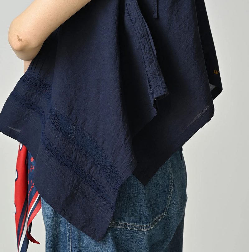 45R Indigo Khadi Pintuck Lace Multi Camisole - Image 12