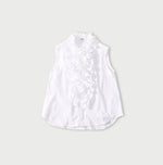 Broadcloth Frilled Sleeveless Top