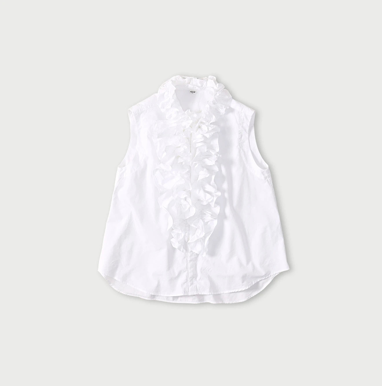45R Broadcloth Frilled Sleeveless Top - Image 1