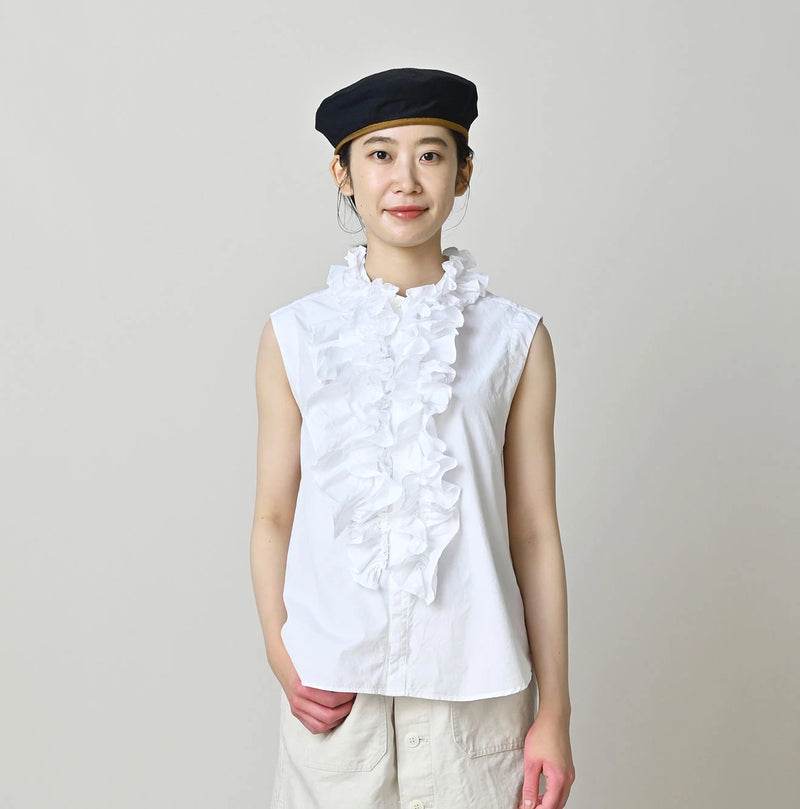 45R Broadcloth Frilled Sleeveless Top - Image 3