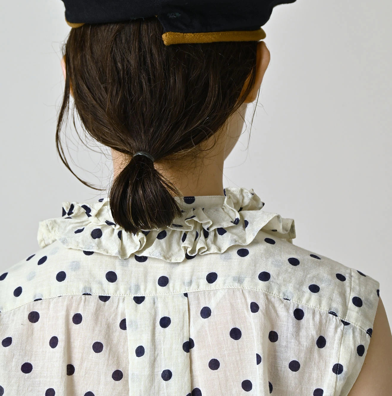 45R Gauze Polka Dot Frill Camisole - Image 9