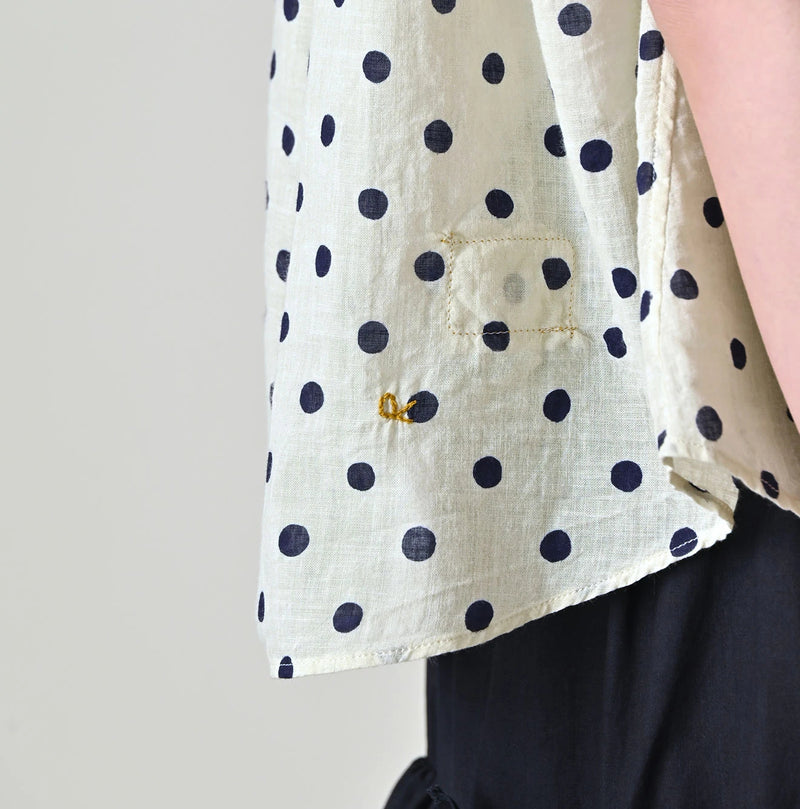 45R Gauze Polka Dot Frill Camisole - Image 10