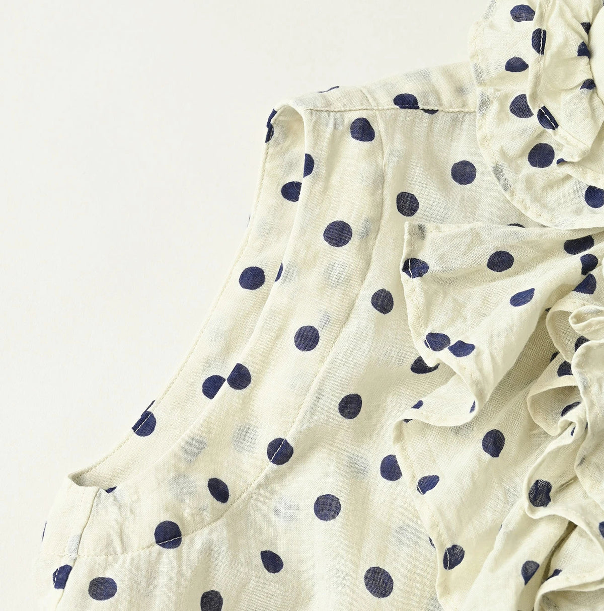 45R Gauze Polka Dot Frill Camisole