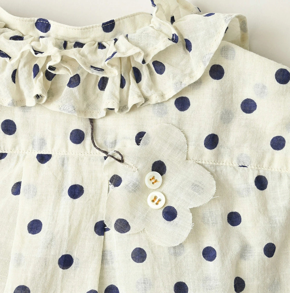 45R Gauze Polka Dot Frill Camisole