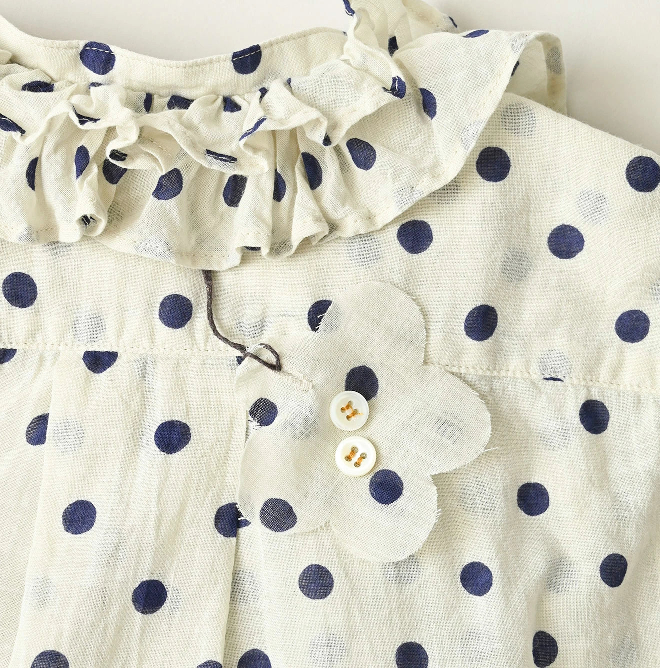 45R Gauze Polka Dot Frill Camisole